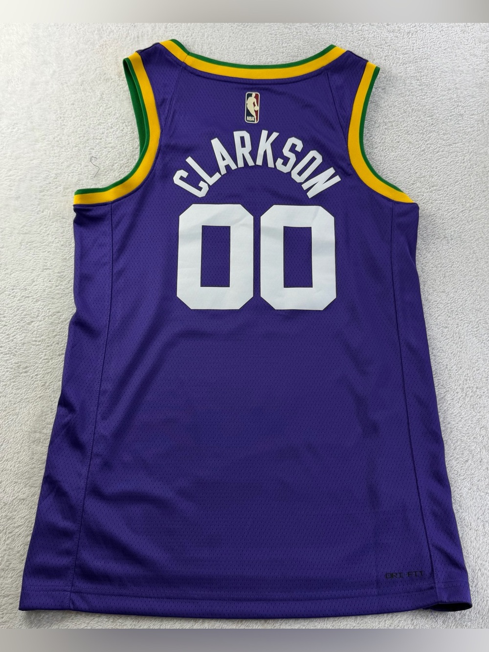 Nike Utah Jazz Jordan Clarkson #00 Classic Edition Swingman Jersey Purple S